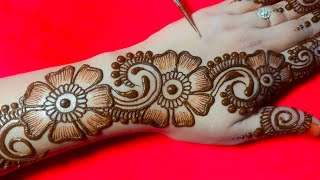 Simple arabic mehndi design  Easy mehndi design  mehndi designs  mehndi [upl. by Karole626]