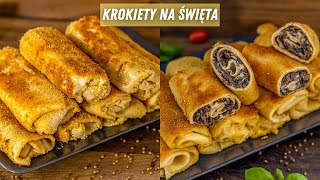 KROKIETY na WIGILIE i ŚWIĘTA Krokiety z kapustą i grzybami oraz z pieczarkami i serem [upl. by Kirby]