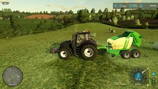 FS22  GRASSLANDS 22 16  BALING HAY PART 2  ROUND BALES [upl. by Marek]