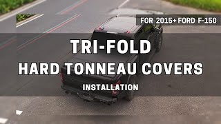 Installation on a Ford F150  MOSTPLUS TriFold Hard Bed Cover [upl. by Siderf]