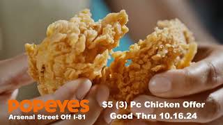 Popeyes  3 Piece Chicken 30 TV [upl. by Assilav]