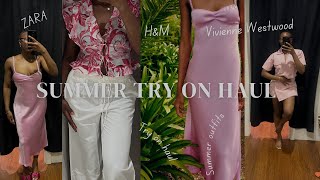 ZARA HampM AND VIVIENNE WESTWOOD SUMMER TRY ON HAUL  JUNE 2024 [upl. by Adnawat]