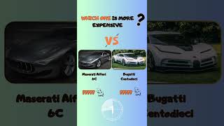 Maserati Alfieri 6C VS Bugatti Centodieci  mostexpensivecarsexpensivebestcars [upl. by Chadd525]