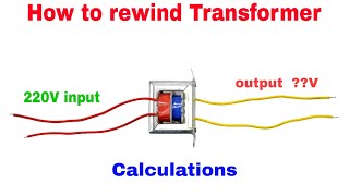 How to rewind step down transformer calculations diy creative electronics best electrial [upl. by Aidaas]