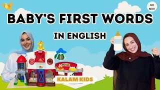 Babys First Words amp Sentences  Baby  Toddler Learning Video  Songs amp Nursery Rhymes  English [upl. by Vinson784]