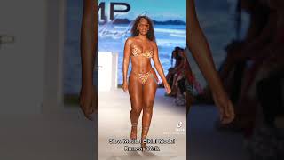 Slow Motion Bikini Model Runway Walk  Amber Keaton  JMP the Label  Miami Swimweek 2022 shorts [upl. by Nylirad]