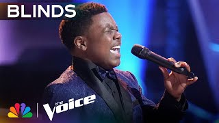 13YearOld Jaukeem Fortsons Unbelievable Performance of quotEasy On Mequot  The Voice Blind Auditions [upl. by Combes381]