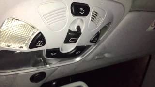 Mercedes w203 w209 overhead panelconsole removal bulb replacement [upl. by Alleuqram]