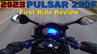 New 2023 Pulsar 220F First Ride Review [upl. by Atsocal354]