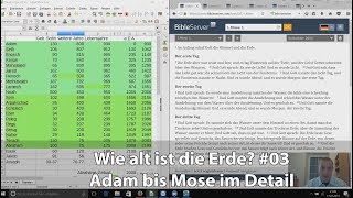 Adam bis Mose nach biblischer Chronologie  Wie alt ist die Erde 03 ErdPark [upl. by Ellehcear]