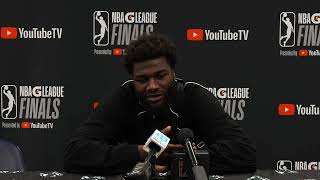 Neemias Queta Postgame Press Conference Finals Game 1 Win over OKC Blue [upl. by Ttekcirc]