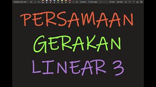 Fizik Tingkatan 4 Bab 2 KBSM Persamaan Gerakan Linear 3 [upl. by Gleich757]