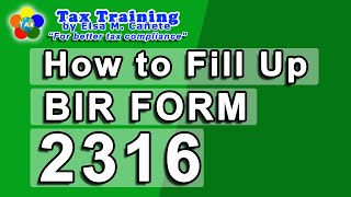 How to Fill Up BIR Form No 2316 [upl. by Susie]