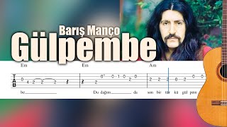 Barış Manço  Gülpembe  Gitar Tab  Orjinal Ton [upl. by Supen]