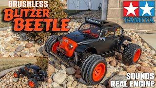 Brushless Tamiya Blitzer Beetle Build with LEDs amp Realistic Engine Sounds [upl. by Ssitruc]