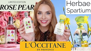 NEW LOCCITANE HERBAE SPARTIUM amp ROSE PEAR LIMITED EDITION FRAGRANCE REVIEW  Soki London [upl. by Hallette110]