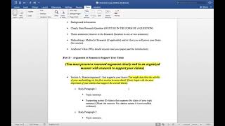 Extended Essay Outline Lesson [upl. by Gnidleif]