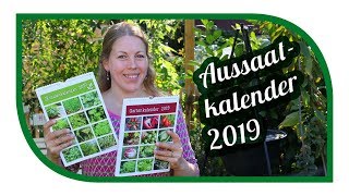 Gartenkalender 2019 📆 Aussaatkalender für Gemüse 🍅 und Kräuter 🌿 Kalender 2019 [upl. by Aylmer]