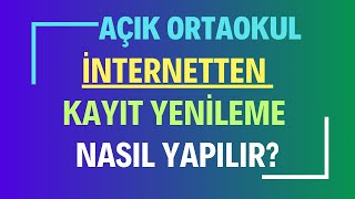 İnternetten Kayıt Yenileme Nasıl Yapılır Evinden Çıkmadan Kayıt Yenileme ve Ders Seçimi Yapma [upl. by Novek]