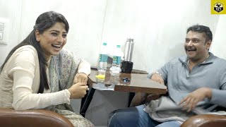 Darshan Rachita Ram Funny Conversation Video  Darshan Kranti Movie Muhurtha  DBoss New Film Kranti [upl. by Jewett]