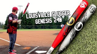 Hitting with the Louisville Slugger GENESIS 240  USSSA Slowpitch Softball Bat Review [upl. by Desdamonna81]