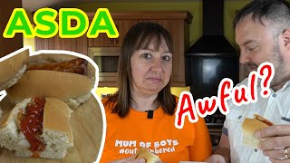 Asda Smoked Hot Dogs with Onions Air Fryer Home Cooking Food Review [upl. by Sheridan]