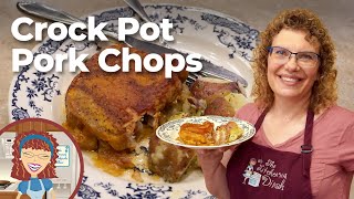 Crock Pot Pork Chops  Crock Pork Chops with Apples and Onions  Easy Pork Chop Dinner [upl. by Uwkuhceki]