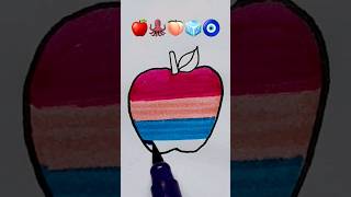 Satisfying tutorial 🍎🦑🍑🧊🧿 shorts art trending viralshorts youtubeshorts [upl. by Ariay]