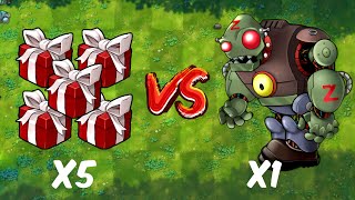 PVZ 1 Fusion Challenge 5 Fusion Plants Boxes VS 1 Robot Giga Gargantuar  Who Will Win [upl. by Kee161]