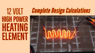 How to make 12 volt High Power Heating Element  Nichrome Heater Wire  DIY 12v DC Heater Wire [upl. by Carpio60]