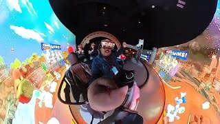 Super Nintendo World Mario Kart Bowsers Challenge 360 Ride footage [upl. by Bander773]