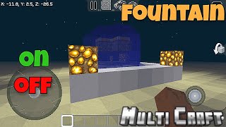 How to Make a FOUNTAIN Which You Can SWITCH ONOFF  MultiCraft ― Build and Mine 👍 [upl. by Niccolo]