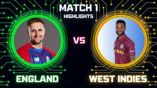 West Indies vs England  1st ODI Match Highlights  ENG vs WI [upl. by Swen209]