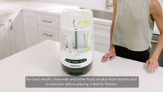 Baby Brezza How To Use The Bottle Washer Pro [upl. by Icul]