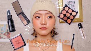 【ダイソーコスメ】UR Glamを使った秋のパンプキンスパイスラテメイク🎃🍂  Pumpkin Spice Latte Makeup with Japanese 1 store items [upl. by Lurline]