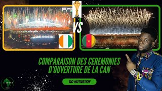 CAN 2023 Côté d’Ivoire Comparaison cérémonie d’ouverture Cameroun 🇨🇲 X Côte d’Ivoire 🇨🇮 [upl. by Krm]