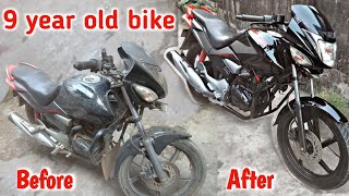 Hero Honda CBZ Xtreme 2011 Full Restoration  Repainting Detailing Ceramic Coating [upl. by Benedict]