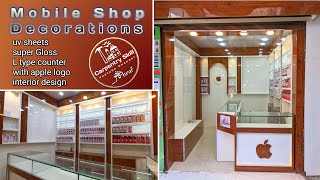 mobile shop decoration ideas mobile shop interior design Carpentry Skill wood work [upl. by Nacim]