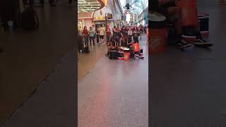 Street performers on Freemont Street las vegas Nevada lasvegas vacation freemontstreet lasvegas [upl. by Eirojam]