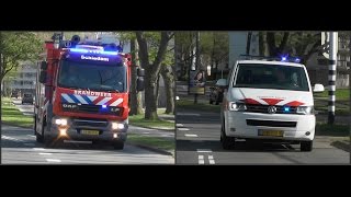 Brandweer Schiedam TS141  Adviseur Gevaarlijke stoffen AG901 naar een Gaslucht [upl. by Llywellyn]