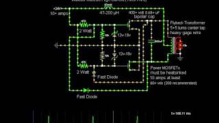 ZVS Flyback Driver  Simulation Old incorrect see new video [upl. by Banwell206]