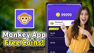 Monkey App Free Coins  How To Get Unlimited coins on monkey app [upl. by Brena]