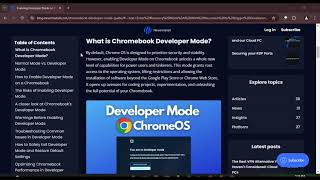 How To Enable Developer Mode On A Chromebook 2024  Unlock Developer Features On Chromebook [upl. by Ddet]