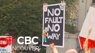 Dozens protest ICBC’s nofault insurance [upl. by Asillam]