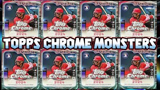 FANATICS Case of 2024 Topps Chrome MONSTER BOXES [upl. by Aleacem794]