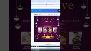 Create festive offer post in canva canva festivepost festiveoffer diwalispecial festival [upl. by Norre]