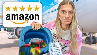 Je TESTE LES OBJETS AMAZON les PLUS INSOLITES de voyage ça existe ça [upl. by Monie895]