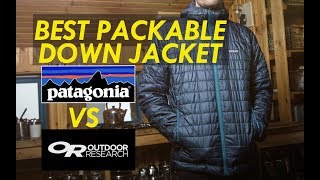 Best LIGHTWEIGHT Packable Down Jacket Patagonia Outdoor Research REVIEW Nanopuff [upl. by Ingrid]