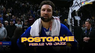 WarriorsJazz Postgame Klay Draymond Coach Atkinson Reactions  Feb 12 2024 [upl. by Polky]