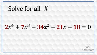 A Nonpalindromic Quartic Equation [upl. by Ailsun]